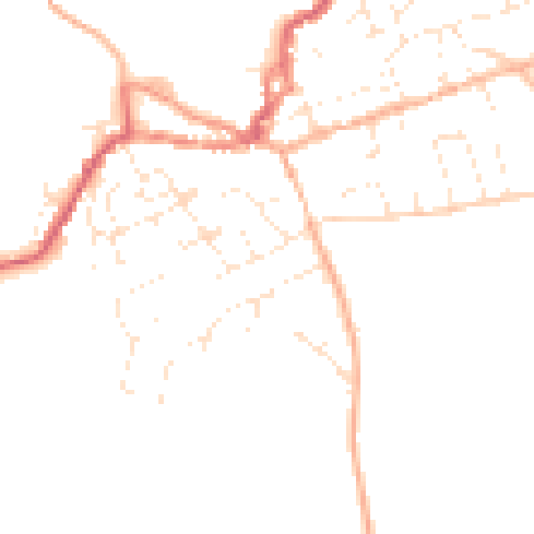 Daytime road noise heatmap for EX11 1BG