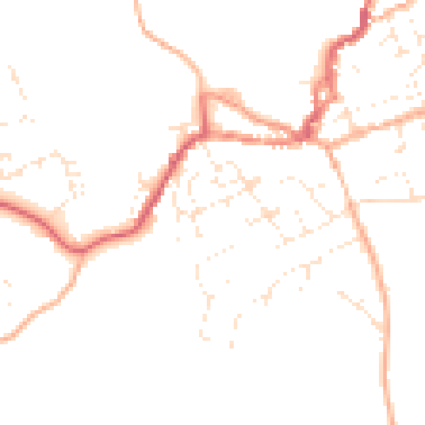 Daytime road noise heatmap for EX11 1BH