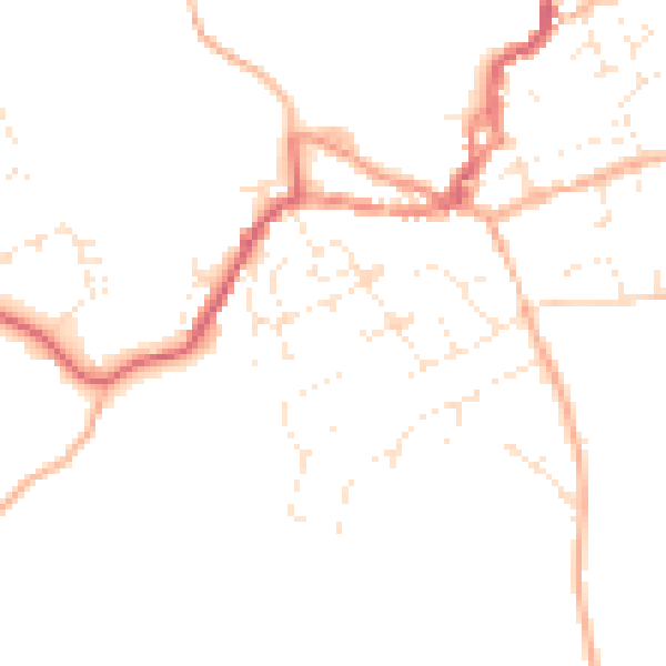 Daytime road noise heatmap for EX11 1BL
