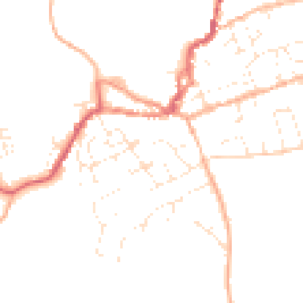 Daytime road noise heatmap for EX11 1BN