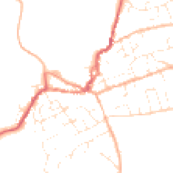 Daytime road noise heatmap for EX11 1BT