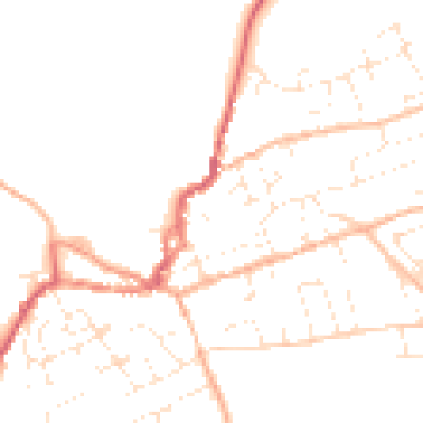 Daytime road noise heatmap for EX11 1BX