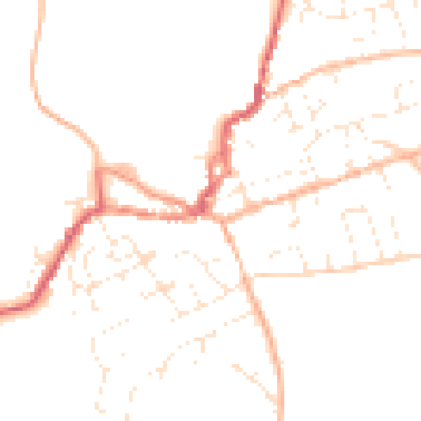 Daytime road noise heatmap for EX11 1BY