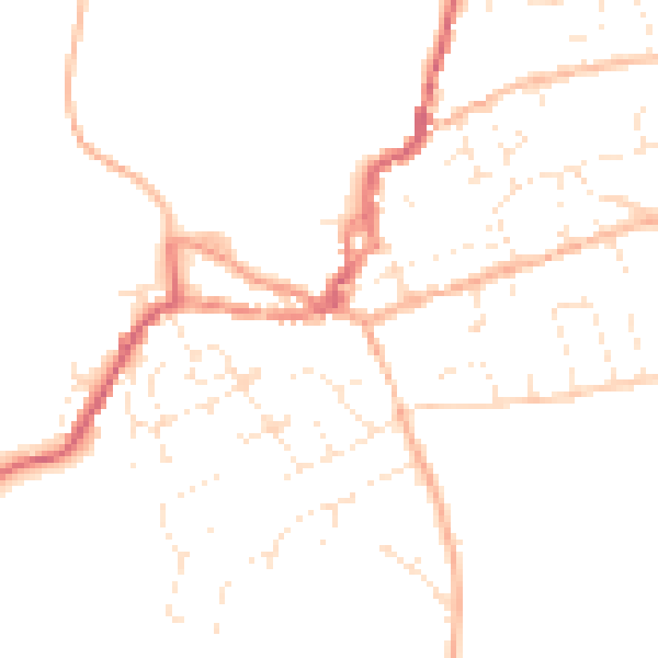 Daytime road noise heatmap for EX11 1BZ