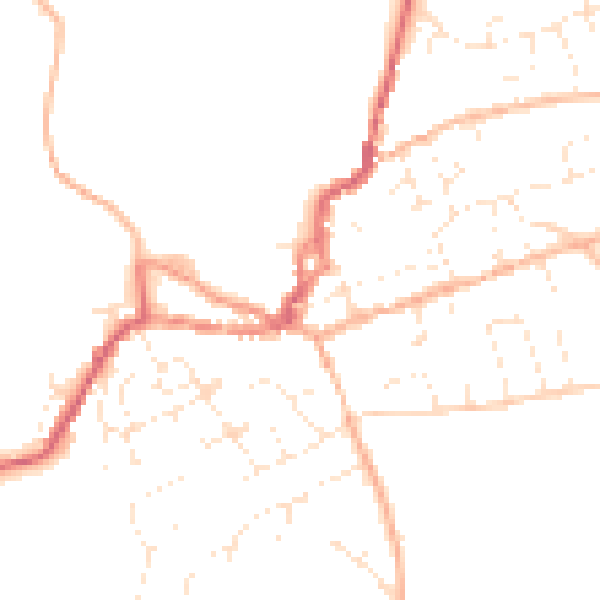 Daytime road noise heatmap for EX11 1DE