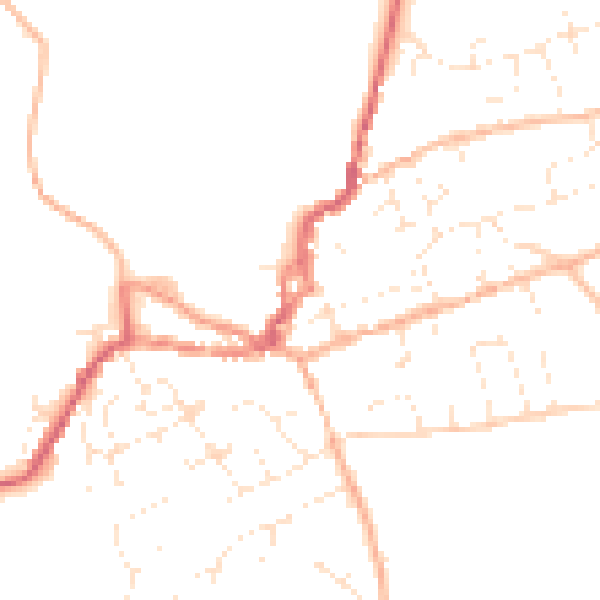 Daytime road noise heatmap for EX11 1DG