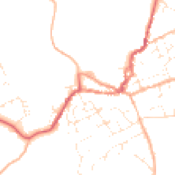 Daytime road noise heatmap for EX11 1DL