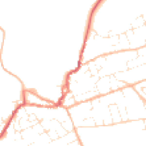 Daytime road noise heatmap for EX11 1DP