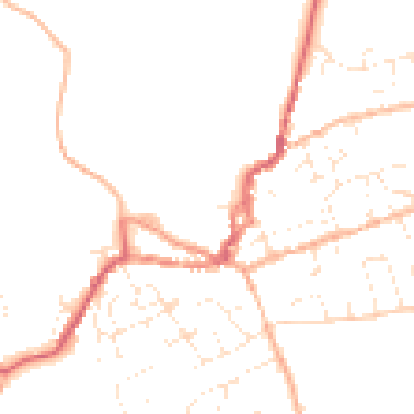 Daytime road noise heatmap for EX11 1DQ