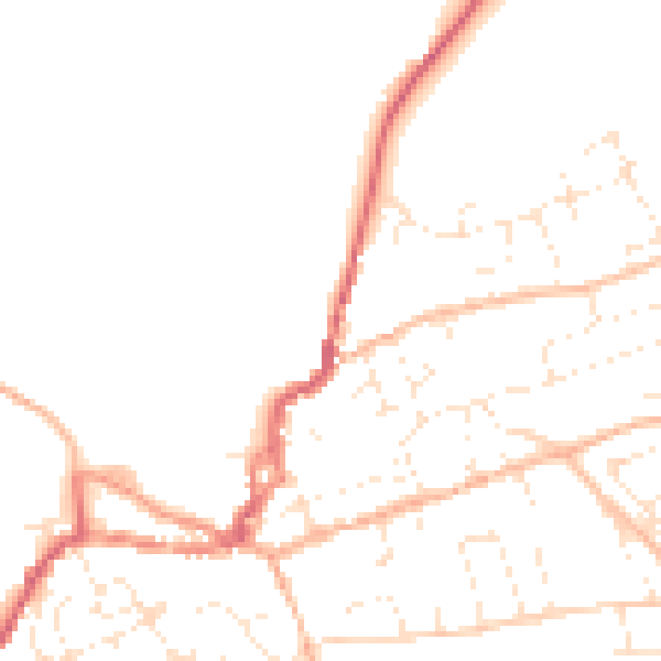 Daytime road noise heatmap for EX11 1DR