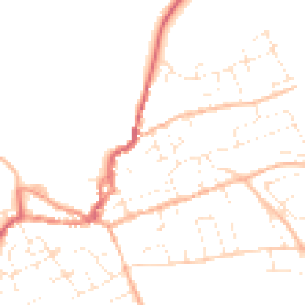 Daytime road noise heatmap for EX11 1DU