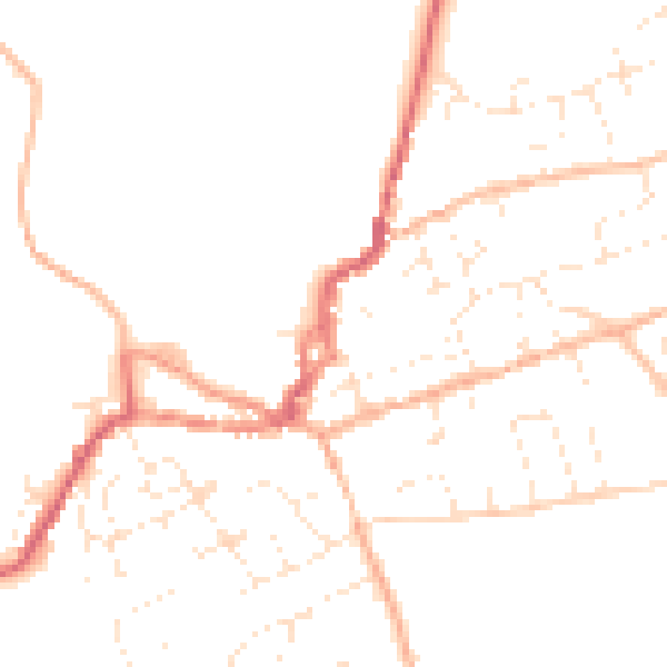 Daytime road noise heatmap for EX11 1DW
