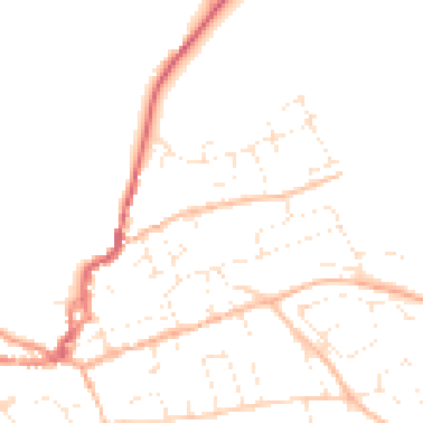 Daytime road noise heatmap for EX11 1DX