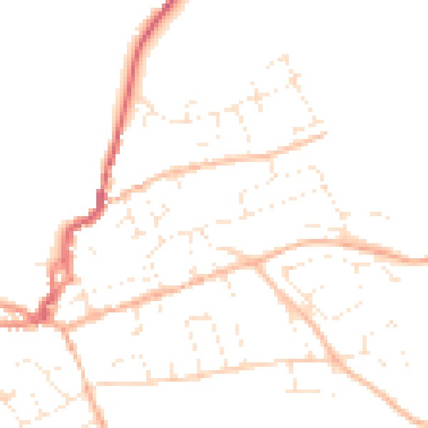 Daytime road noise heatmap for EX11 1ED