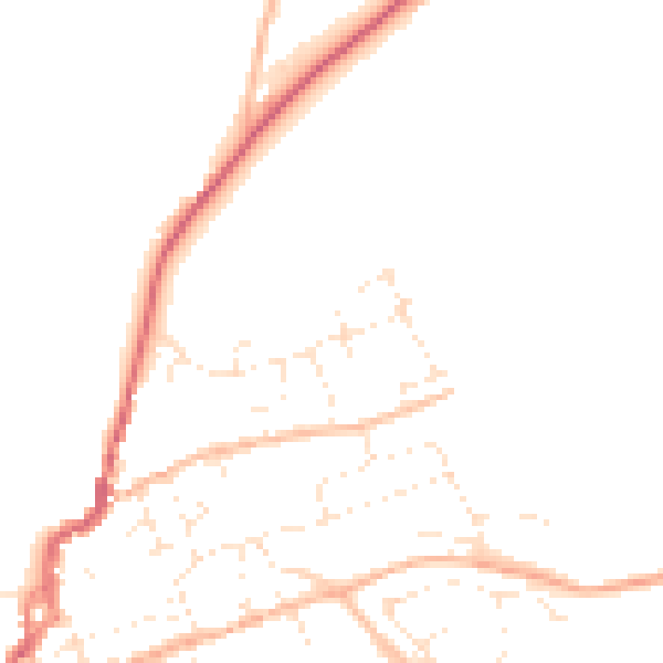 Daytime road noise heatmap for EX11 1EL