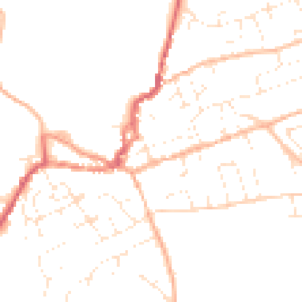 Daytime road noise heatmap for EX11 1EZ