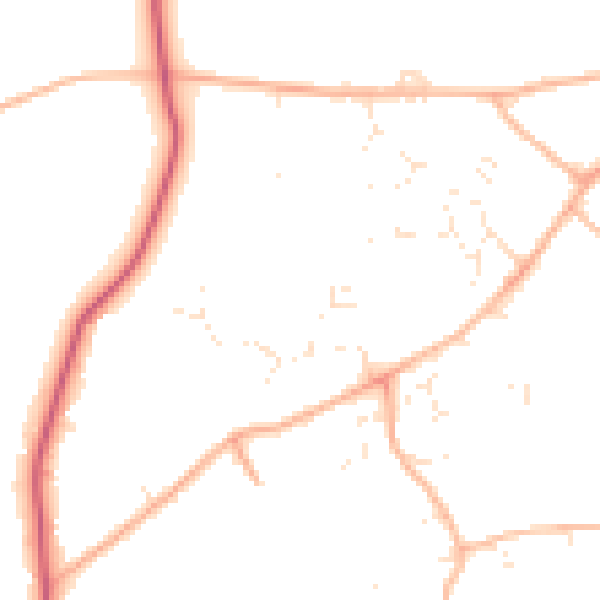 Daytime road noise heatmap for EX11 1FR