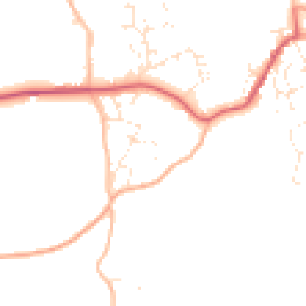 Daytime road noise heatmap for EX11 1GD