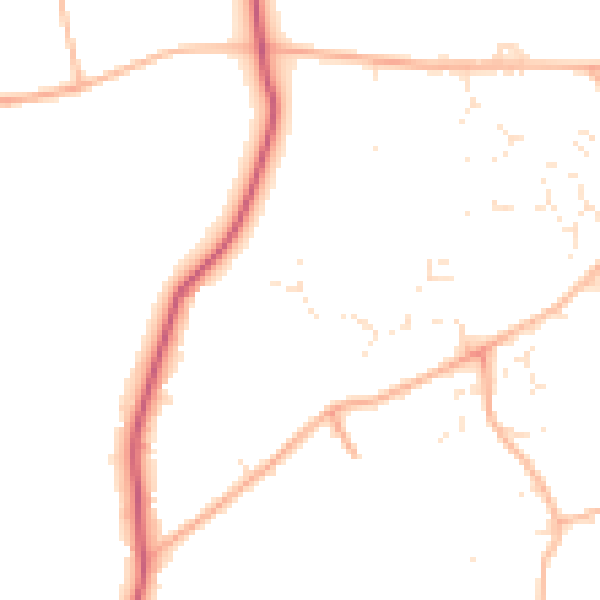 Daytime road noise heatmap for EX11 1GG