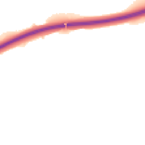 Night-time road noise heatmap for EX11 1LR