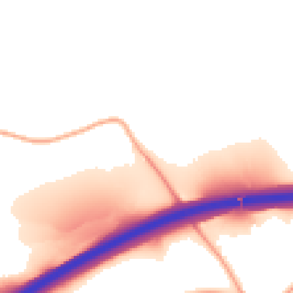 Daytime road noise heatmap for EX11 1LT