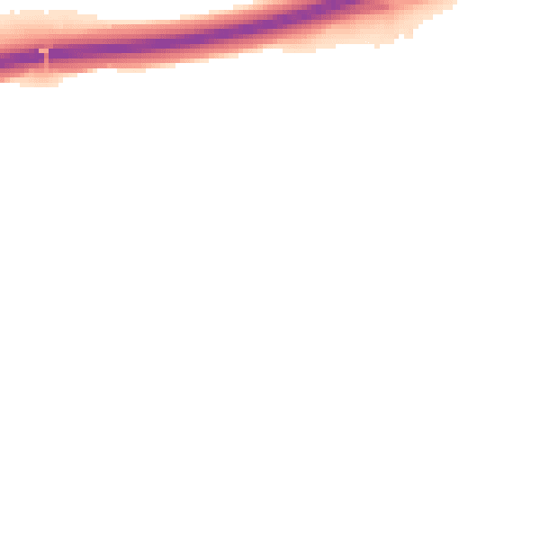 Night-time road noise heatmap for EX11 1NE
