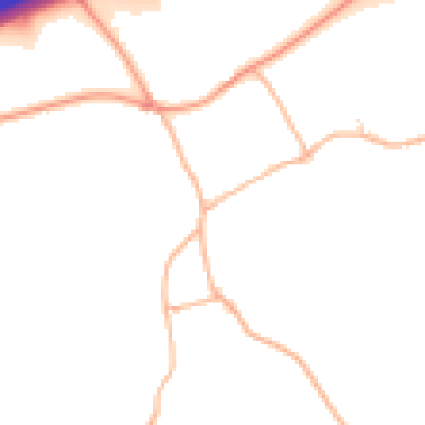 Daytime road noise heatmap for EX11 1NG