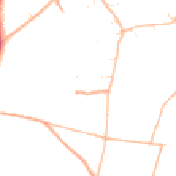 Daytime road noise heatmap for EX11 1NT