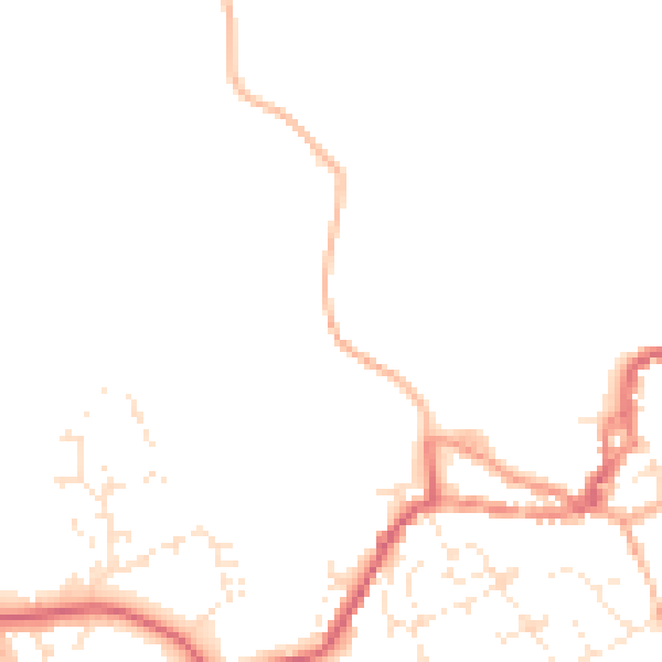 Daytime road noise heatmap for EX11 1QS