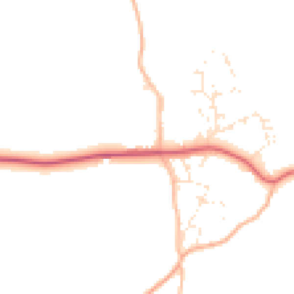 Daytime road noise heatmap for EX11 1RD