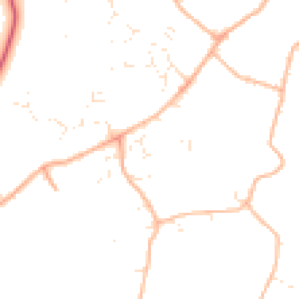 Daytime road noise heatmap for EX11 1TN