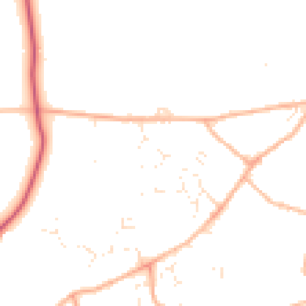 Daytime road noise heatmap for EX11 1UL