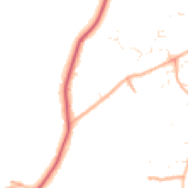 Daytime road noise heatmap for EX11 1UN