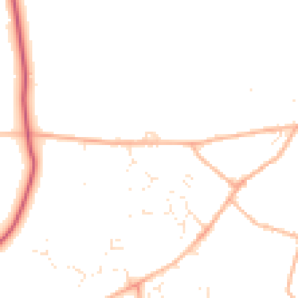 Daytime road noise heatmap for EX11 1UU