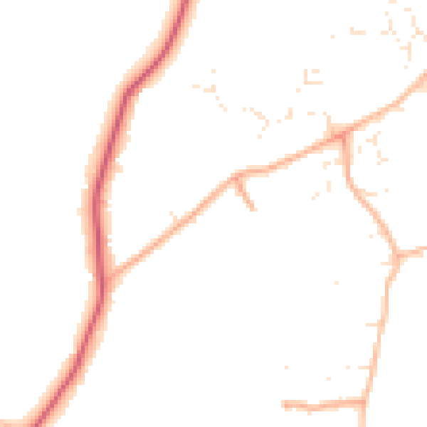 Daytime road noise heatmap for EX11 1UZ