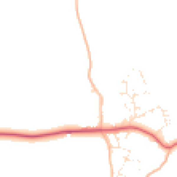 Daytime road noise heatmap for EX11 1WH