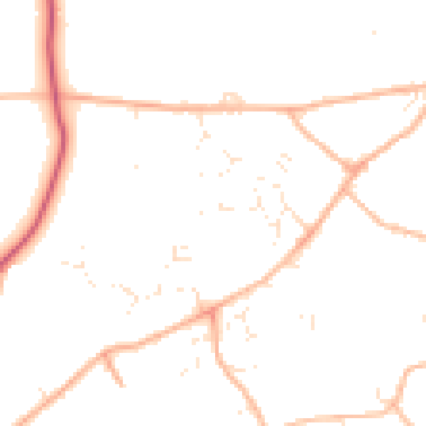 Daytime road noise heatmap for EX11 1XA