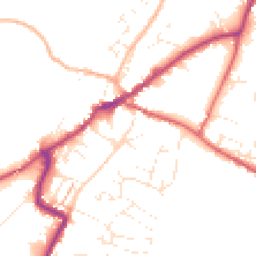 Daytime road noise heatmap for EX13 5AD
