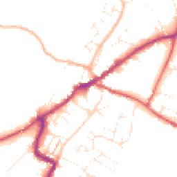 Daytime road noise heatmap for EX13 5AN