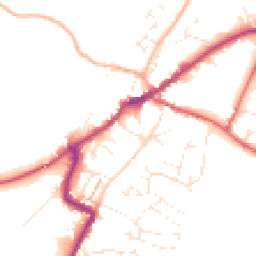 Daytime road noise heatmap for EX13 5AQ