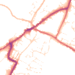 Daytime road noise heatmap for EX13 5AS