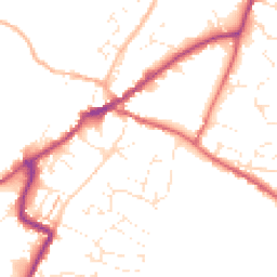 Daytime road noise heatmap for EX13 5AX