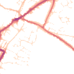 Daytime road noise heatmap for EX13 5BA