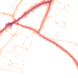 Daytime road noise heatmap for EX13 5BD