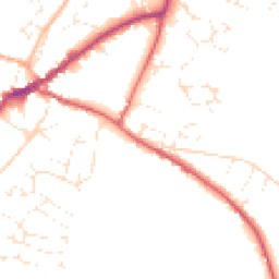 Daytime road noise heatmap for EX13 5BE