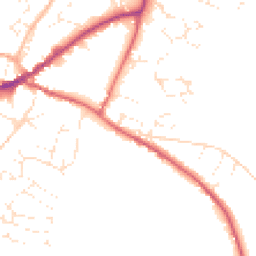 Daytime road noise heatmap for EX13 5BS