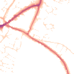 Daytime road noise heatmap for EX13 5BT