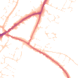 Daytime road noise heatmap for EX13 5BX