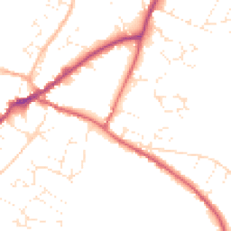Daytime road noise heatmap for EX13 5BZ