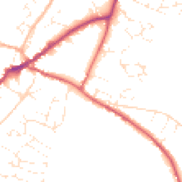 Daytime road noise heatmap for EX13 5DE